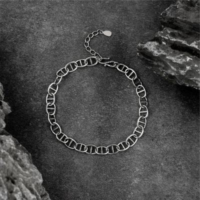 China Vintage SayYes 925 Sterling Silver Jewelry Thai Silver Style Retro Anchor Chain Cuban Chain Pig Nose Bracelets 925 Sterling Silver for sale