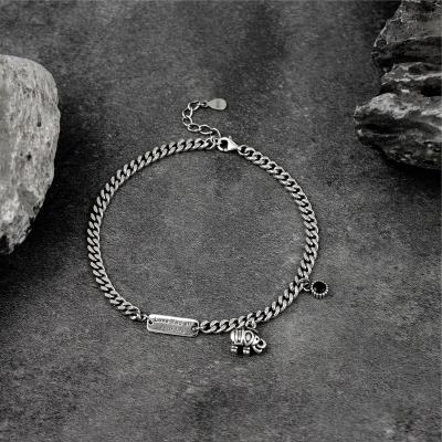 China Vintage SayYes 925 Sterling Silver Jewelry Thai Silver Style Retro CZ Elephant Charms bracelets 925 Sterling Silver for sale