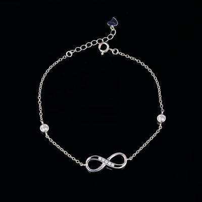 China CLASSIC SayYes 925 Sterling Silver Jewelry CZ infinite infinity symbol Charms fashion jewelry bracelets women for sale