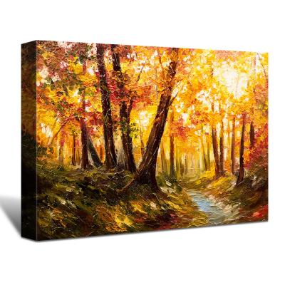 China Modern Colorful Forest Landscape Picture Wall Art Oil Painting Home Decor Canvas Prints Wall Art Made in USA for sale