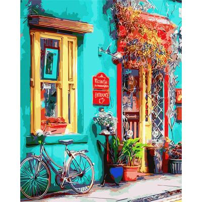 China Environmental Friendly DIY PAINTING BY NUMBER Wall Art Painting Decor Custom Oil Painting By Number On Canvas Color By Number Decor For Living Room for sale