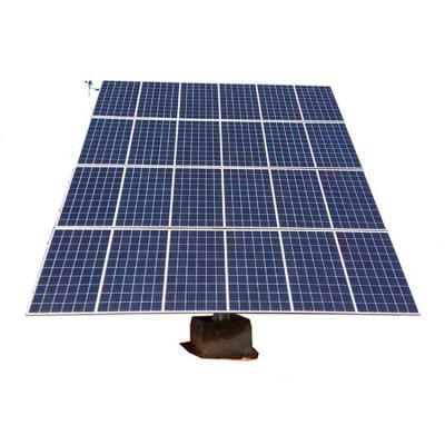 China Commercial Ground Rack 6kw Single / Dual Axis Solar Tracking Linear Actuator And Slewing Drive Solar Power Completed System for sale