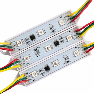 China Epistar 3led smd5050 rgb rectangle pixel 12v ucs1903 led module for sale