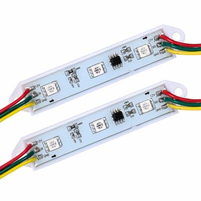 China LANDSCAPE 12v 3led 5050 ws2811 ucs1903 ws2801 rgb programmable smart rectangle 7515 pixel led module for sale