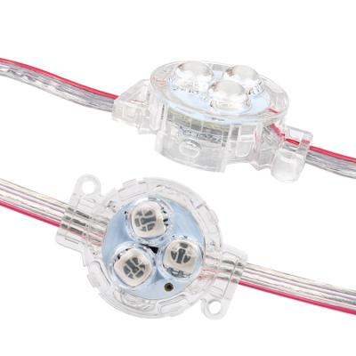 China LANDSCAPE outdoor ip67 30mm ucs1903 sm16703 ws2811 pixel 3 led rgb string light with lens for sale