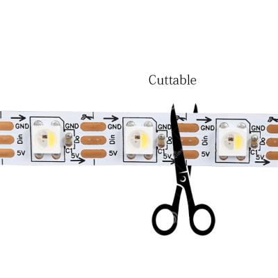 China LANDSCAPE 5v ws2811 sk6812 rgbw 4 in 1 addressable rgbw 60led pixel programmable flexible led strip strip for sale