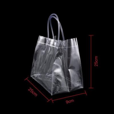 China Hot Selling Reusable Top Quality Eco-friendly Fashion Design PVC Transparent Bag for sale