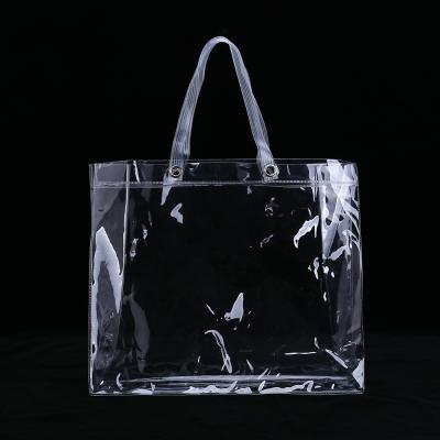 China Hot Selling Reusable Top Quality Eco-friendly Fashion Design PVC Transparent Bag for sale