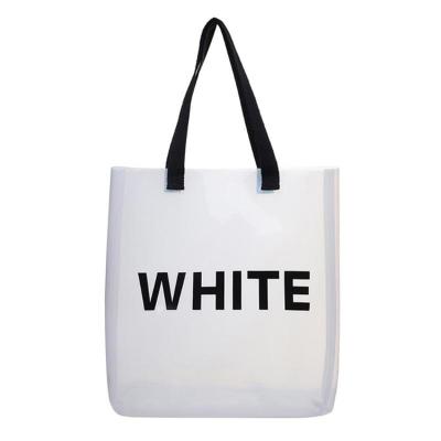 China New Eco-friendly Eco-friendly Clear PVC Bag Transparent Colorful PVC Handbag Shopping Woman for sale