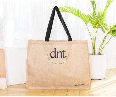 China Customized Reusable Canvas Canvas Bag Printing Portable Tote Bag Jute Shopping Bag for sale