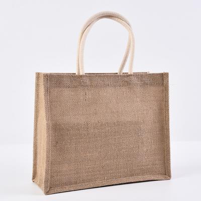 China Reusable Eco Friendly Burlap Tote Shopping Grocery Bag Custom Wholesale Jute Tote Bags for sale