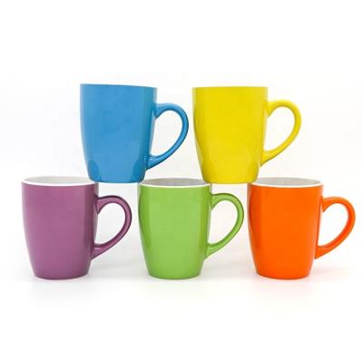 China Sustainable Cheap Ceramic Glazed Mugs 13OZ China Ceramic Coffee Mugs For Gifts for sale