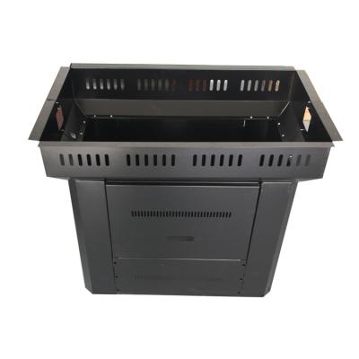 China Korean restaurant hot pot barbecue grill /Hot pot barbecue table Korean restaurant barbecue for sale