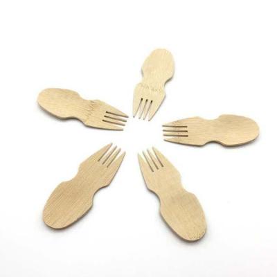 China Compostable Natural Organic Degradable Tableware Organic Bamboo Spork for sale