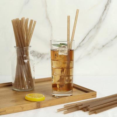 China Eco-friendly biodegradable biodegradable no PLA person wrapped sugar cane straws for boba tea for sale