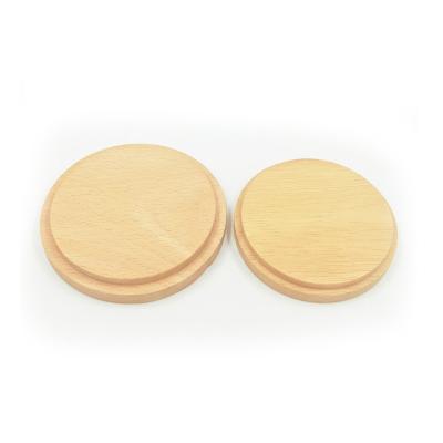 China 70mm Eco-Friendly Compostable Natural Biodegradable Reusable Bamboo Lids For Mason Jar Regular Mouth for sale