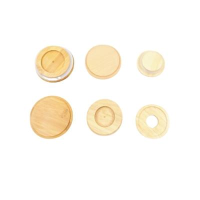 China Eco-friendly Compostable Biodegradable Natural Biodegradable Reusable Bamboo Jar Lids For Water Cups And Glass Bottle for sale