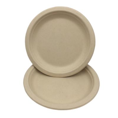 China Eco - Friendly Compostable Biodegradable Unbleached Plant Fiber Wheat Straw Dishes For Party Dinner for sale