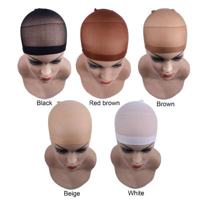 China Nylon Hair Net For Wigs Amazon Hot Sale 2 Pieces/Pack Wig Cap Hair Net For Weave Hairnets Wig Nets Weave Mesh Wig Cap Free Size for sale