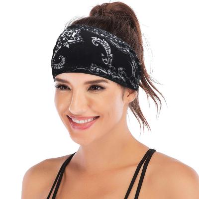 China Hot Selling Women Headpiece Stretch Turban Headwear Yoga Running Headwear Yoga Running Bandage Bandage Hair Bands Wide Headbands Headwrap for sale