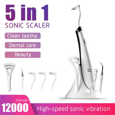 China 5 In 1 Electric Sonic Cute Dental Scaler Tooth Calculus Remover Electric Ultrasonic Remover Stain Tartar Tool Whiten Teeth Tartar Remove for sale