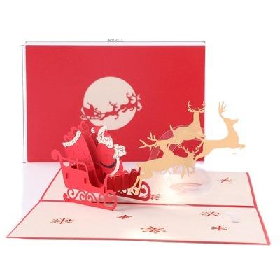 China Recyclable Exquisite 3D Three-dimensional Design High Rate Thanksgiving Creative Creative Wish Message Greeting Card Multi-Festival Christmas for sale