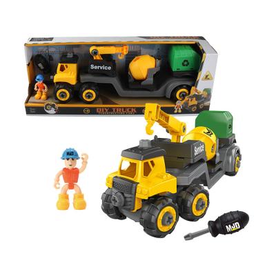 China Best DIY Practice Selling Toy Car 4 in 1 Take Apart Toy DIY STEM Kits for Kid with Drill and Figure for sale