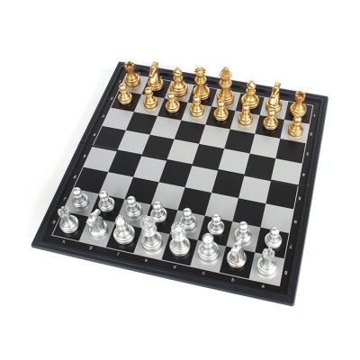 China Gold and White Chess Toy AS Best Seller Magnetic Toy Set Steel Family Board Games Kids Chessboard For Custom With 2 Color for sale