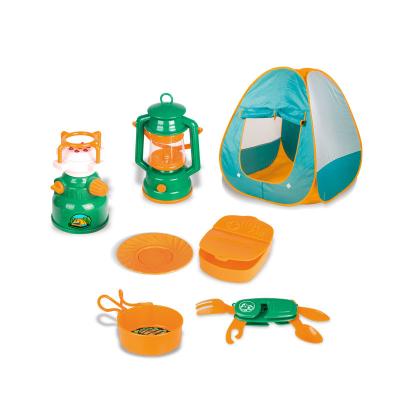 China Camp Stove and Lantern with Light Hot Selling Camping Cooking Game Set Toys Teepee Tent Kids with Light for sale