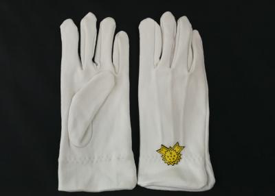 China Guantes blancos militares del vestido del diseño ergonómico, hilo de algodón ceremonial del guante 21s del desfile en venta