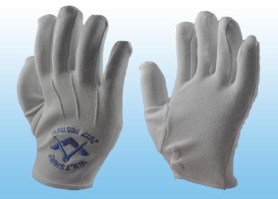 China De gebleekte Witte het Marcheren Band Gloves Grote Flexibiliteit met Plastic Knoop Te koop