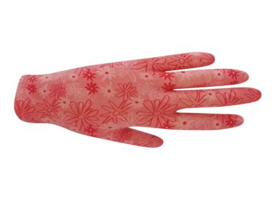 China Rote Blumen-Baumwollkosmetische Handschuhe kein Leuchtstoffaufheller für Nachtschlaf zu verkaufen