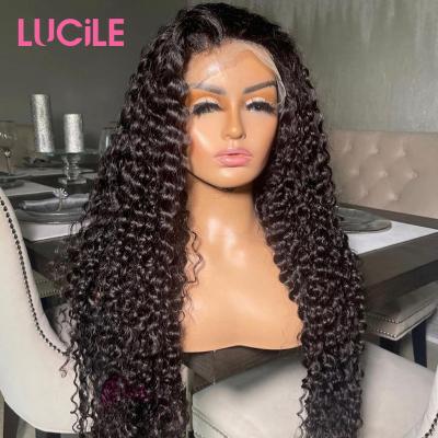 China Deep Wave 13x6/13x4 Cuticle Aligned Hair 100% Lace Front Human Hair Wigs For Black Women Preplucked 360 Lace Band Wig Brazilian 5x5 HD Lace Closure Wig for sale