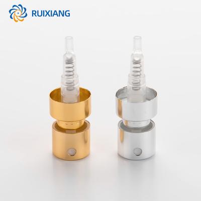 China Non Spill 30mm Face Cosmetic Aluminum Treatment Spray Pump Aluminum Crimpless Spray Pump Perfume Atomizer for sale