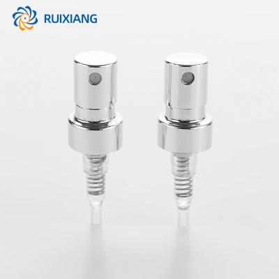 China Non Spill 27mm RUIXIAN Smooth Silver Aluminum Plastic Cream Pump Treatment Spray Pump for sale