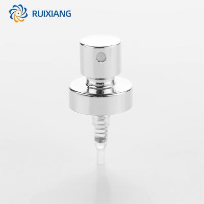 China Non Spill 26mm RUIXIANG pump spraying silver aluminium mist duster sprayer pump sprayer bottle for sale