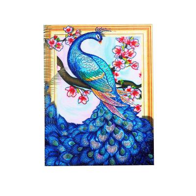 China Modern Hot Sale 5D Diamond Painting Peacock Picture Short Fiber Canvas Full Drill Canvas Painting GJDP024 for sale