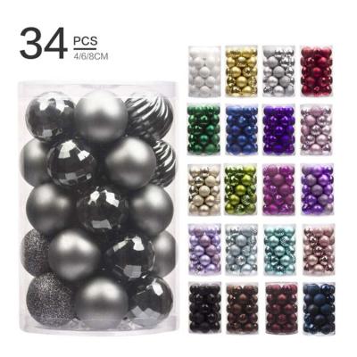 China New 8cm guojie 4cm 6cm christmas decoration ornaments guojie 4cm 6cm plastic ball christmas ball suit for sale