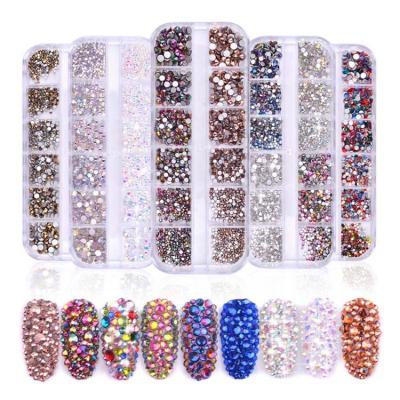 China High Quality Nail Art DIY Guojie Stones Nail Art Decoration Crystal Rhinestones Size DIY for sale