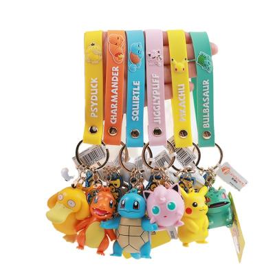 China Souvenir Gifts Promotion Anime Figure Pika-Chu Keychains for Baby Boy Girl Women New Handsome Monster Bag Accessories for sale