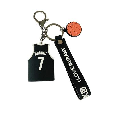 China Boy Pendant Toy Sports Silicone Wristlet Keychain Popular Cartoon Wholesale White Backpack Tank Top Bracelet Resin for sale