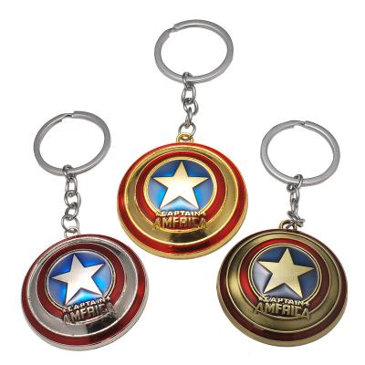 China Captain America Metal Iron Man Marvel Avengers Toy Backpack Shield Pendant Key Chain Good Quality Spot Souvenir Gifts Promotion for sale