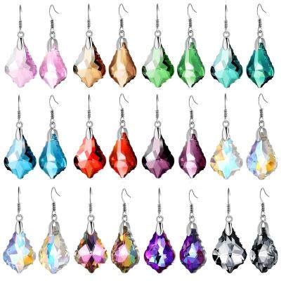 China Multiple Crystal Earrings Irregular Water Drop Wedding Handmade Jewelry Crystal Earrings Fashion For Women for sale