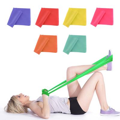 China Fitness Exercise Natural Latex 1.5m Theraband /Color resistance bands/flat resistance bands for sale