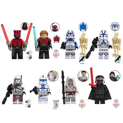 China Simulation Model New Clone Trooper Soldiers Space Wars Bricks Mini Action Figures Collection Building Blocks Toys Juguetes Kids Gift for sale