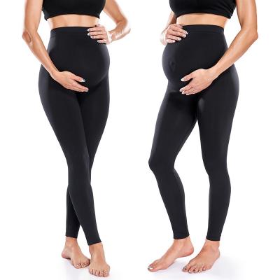 China Anti Allergy Maternity Pants Clothes Maternity Pants Yoga Pants Stretch High Maternity Leggings for sale