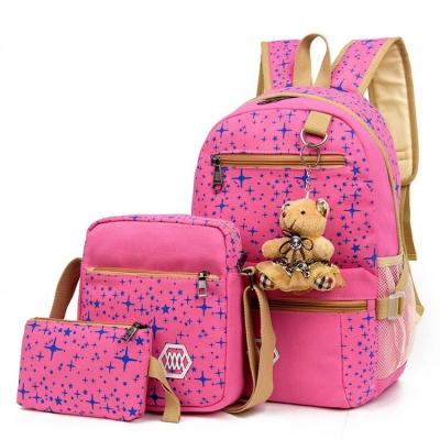 China 3pcs/set Motion Sensing School Bags for Girls Women Backpack School Bags Star Printing Backpack Schoolbag Women Travel Bag Backpack for sale