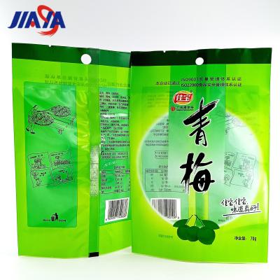 China Customize Moistureproof Medium-Sealed Cold Fruit And Green Plum Food Outer Packaging Bag With Transparent Window Sweets Dried Fruit Packaging for sale