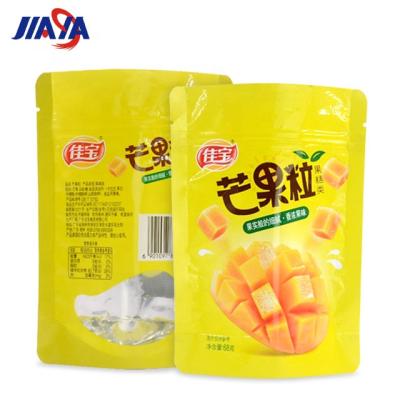 China Moisture Proof Customize Food Grade Dry Fruit Stand Up Zipper Packaging / Snacks / Puffed Food Yin And Yang Packaging Bag With Mango Shaped Window for sale