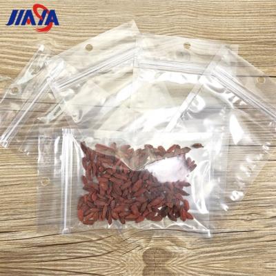 China Moisture-proof Customize Food Dried Fruit Medicine Small Jewelery Zipper Bag Overall Package Transparent Three Side Sealing Bag for sale